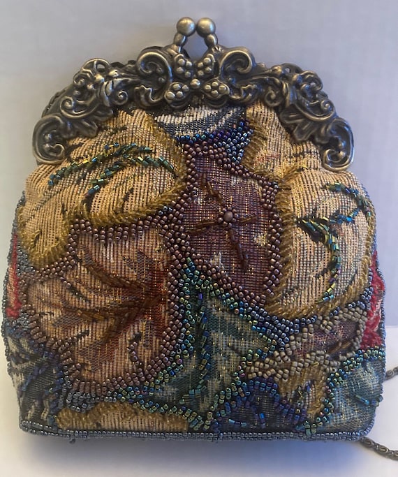Jeweled Victorian Tapestry Bag