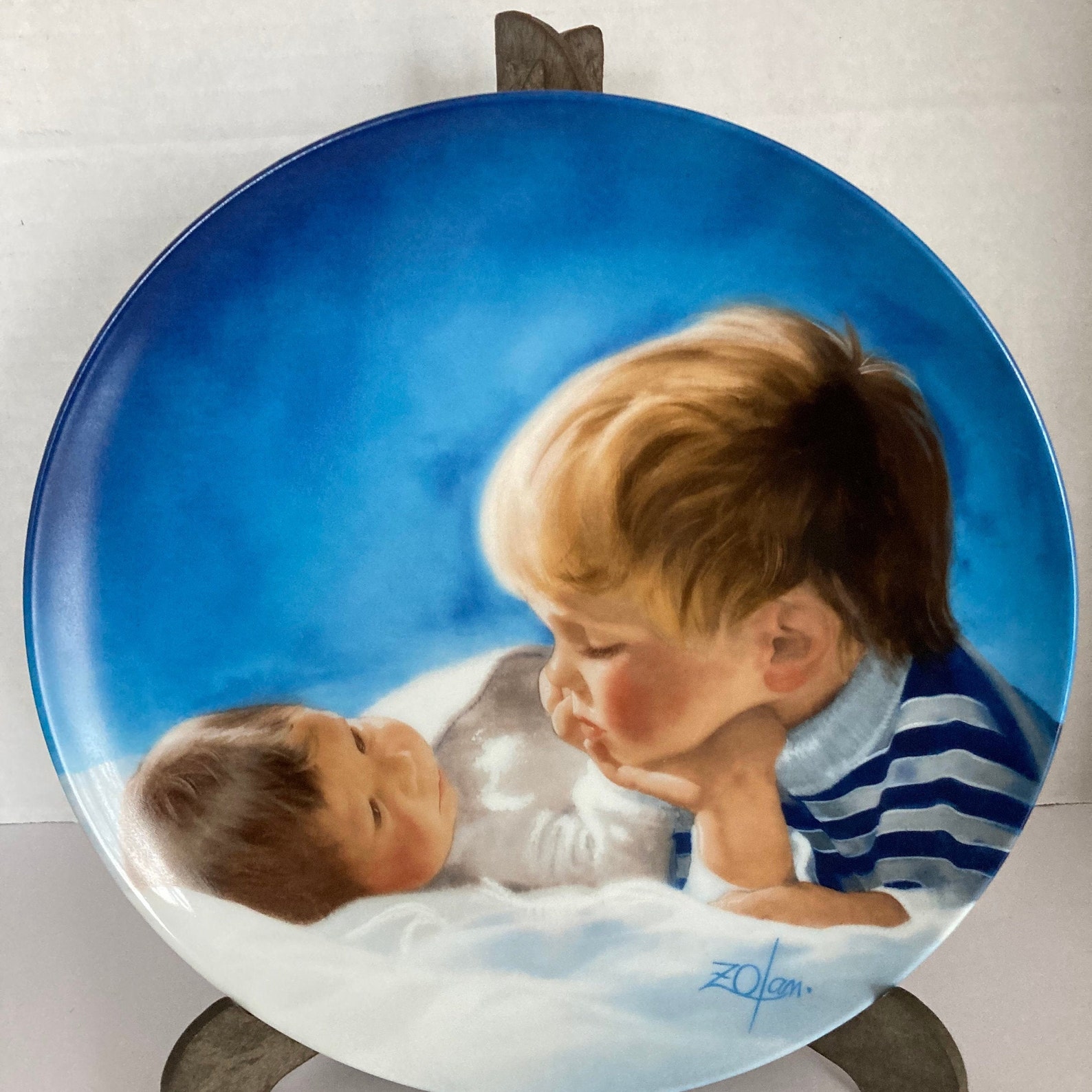 Brotherly Love collector plate from Donald Zolan Etsy