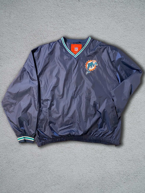 Vintage Miami Dolphins Pullover Jacket with side h