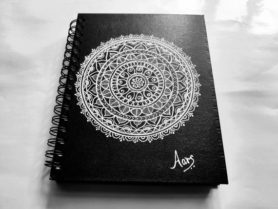 Artist Sketch Book With Handmade Mandala Art Cover Page 