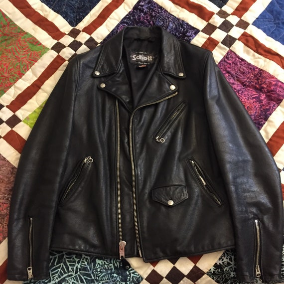 Vintage Schott leather jacket. Mens medium - image 1