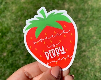 Speech Therapy Sticker, SLP Sticker, SLP Gift, SLP Merch, Gift, Planner Sticker, Laptop Sticker, Speech is Berry Sweet, Speech Pathology