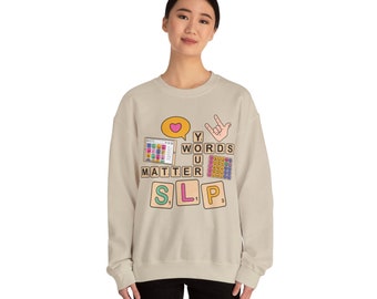Pull unisexe, Pull vocal, Pull SLP, Discours, Saint-Valentin, Cadeau superviseur, Cadeau SLP, Parole et langage, Pathologie