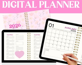 2026 Digitaler Planer, Verlinkter Planer, 2026 Landschaftsplaner, Digitale Datei, PDF Planer