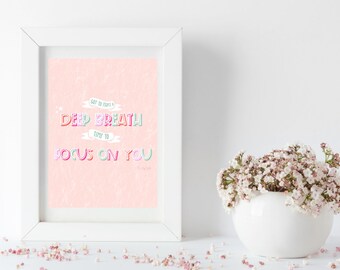 Lizzo Saying, Lizzo Artwork, Positivity, Mindfulness, Digital Print, Digital Download, Handmade, Lettering, Colorful, Office, Bedroom