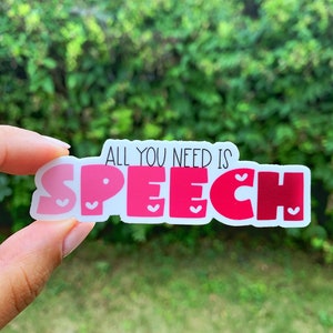 Logopedie, SLP, Spraak- en Taalpathologie, Logopedist Sticker/Sticker, Cadeau voor SLP, Logopedie Sticker, CF Slp