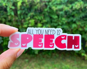Speech Therapy, SLP, Speech and Language Pathology, Speech Therapist Sticker/Decal, Gift for SLP, Speech Pathology Sticker, CF Slp