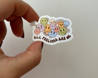 Tous les sentiments vont bien, Sticker, Cadeau pour elle, Cadeau pour lui, Cadeau pour eux, Sticker enfant, Sticker parent, Orthophoniste, Orthophonistes, Discours, Sticker sentiments