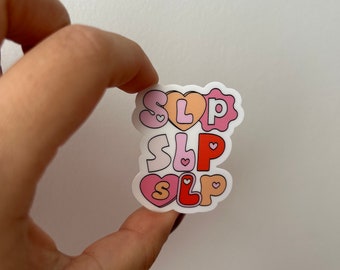 Autocollant SLP, SLP, Slps, Autocollant vocal, Autocollant de la Saint-Valentin, Cadeau de la Saint-Valentin, Cadeau pour elle, Cadeau pour lui, Cadeau de superviseur, Orthophonie
