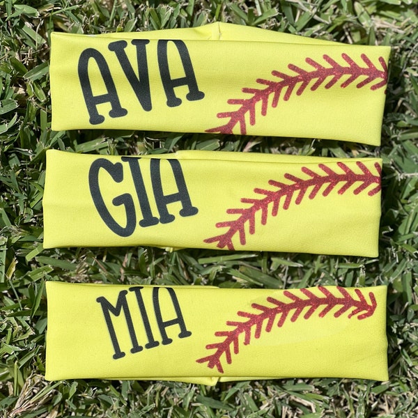 Softball Headband Etsy