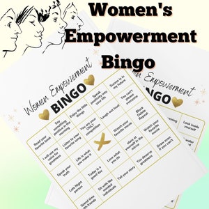 Frauen Empowerment | Bingo | Mädchen Nacht Printables | Frauentag-Event-Spiele | Mädchen Nacht Spiele