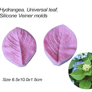 Hydrangea, Universal leaf Silicone Veiner molds, Artificial Clay flowers, gum paste flowers, Cake Decorating, Flower Petals Embossed Molds.