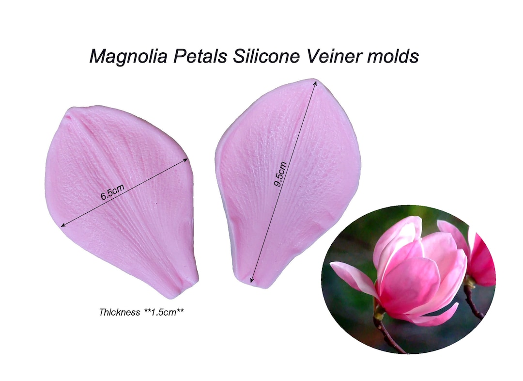 Magnolia Petals Silicone Veiner Molds, Clay Flowers,gum Paste Flowers