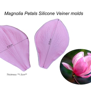 Magnolia Petals Silicone Veiner molds, Clay Flowers,Gum paste flowers., Artificial flowers, Cake Decorating Tool DIY Handmade Gum paste