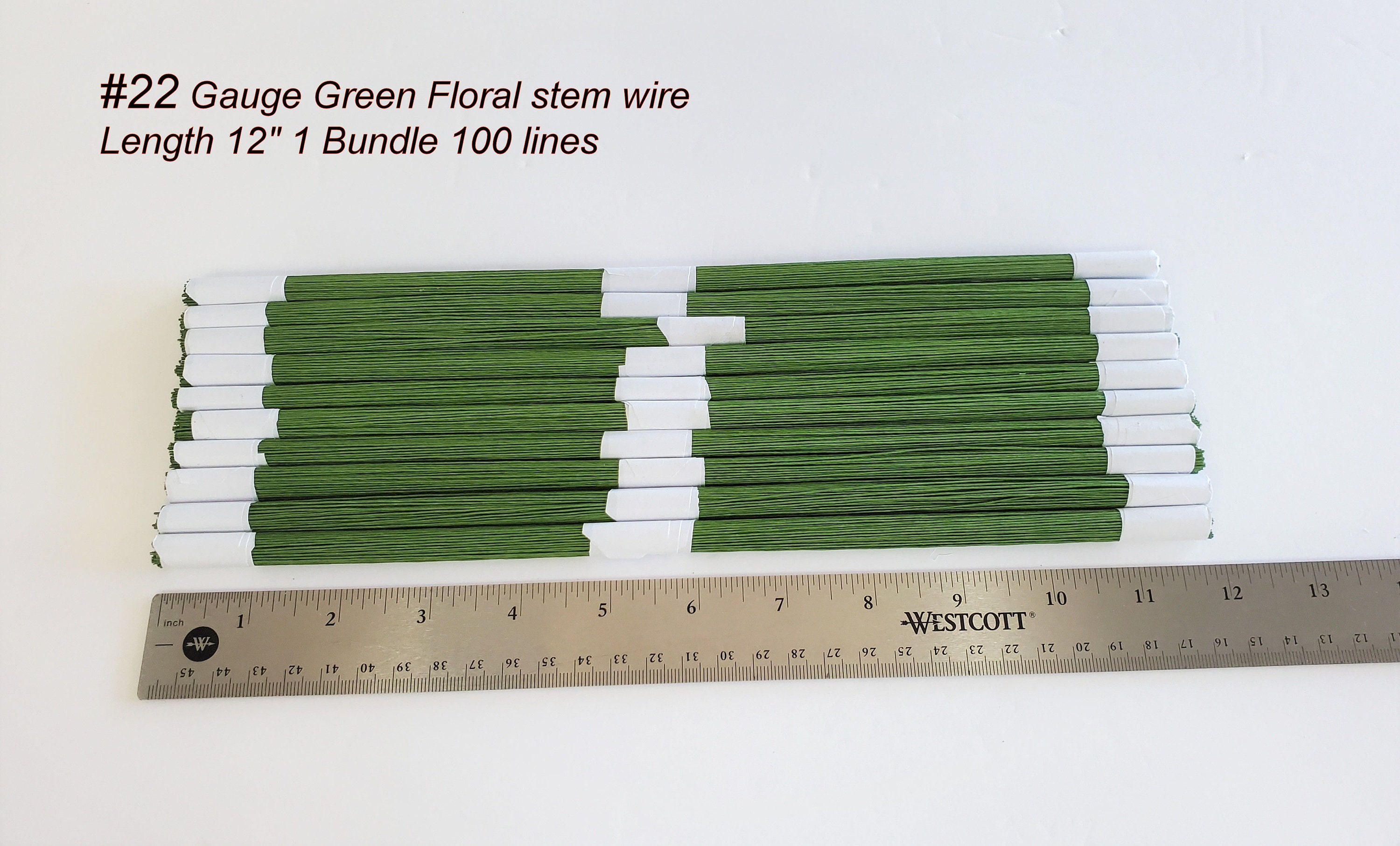 100 Wire Stemsgauge26 length 12 X 0.65 Mm Floral Wire Flower Stem  Artificial, Artificial Stems, Floral Stem, Brown Wire Stems. 