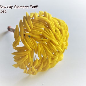 Lily Pistil or Stamens 50 Pcs.Thai Decorated craft Artificial Flowers, Clay flowers DIY craft