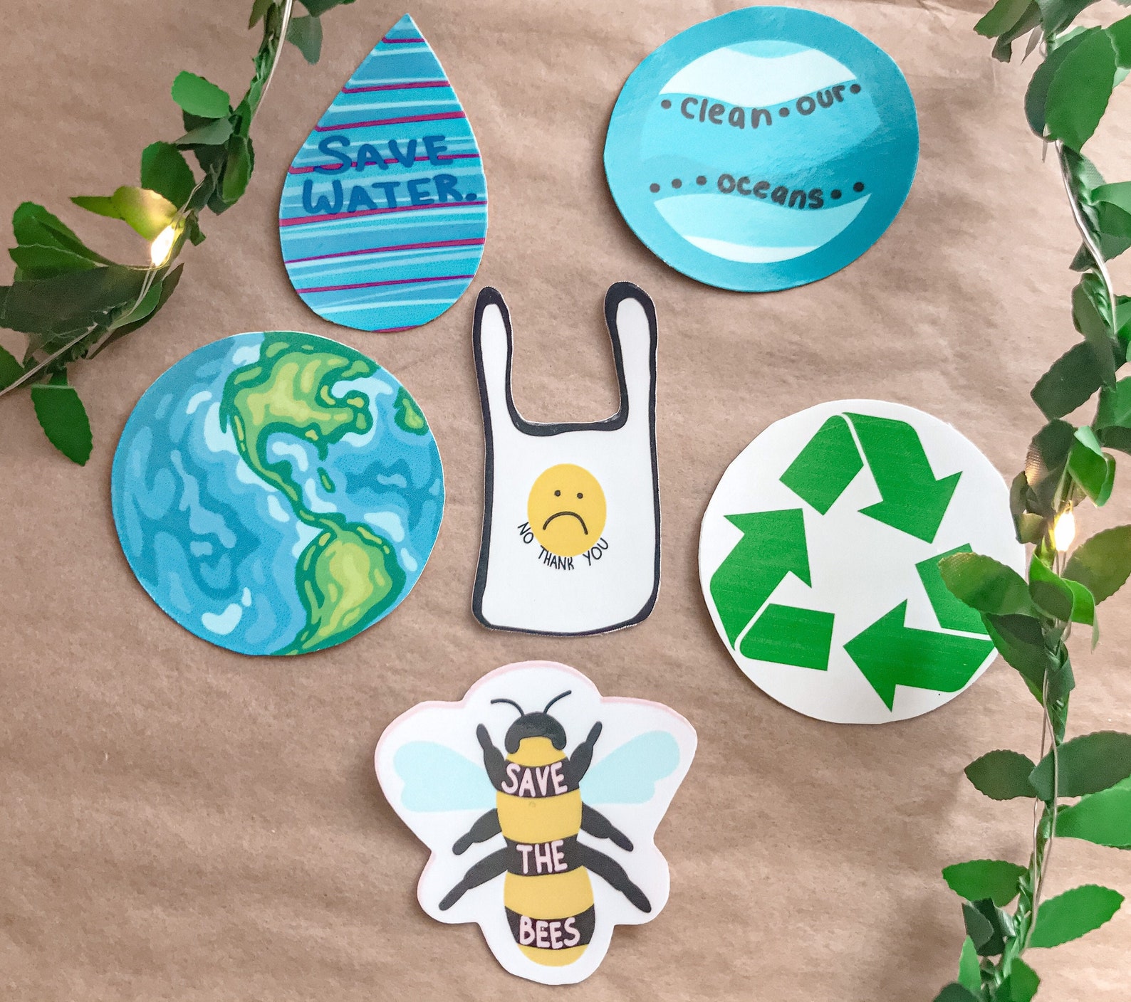 Earth Day Stickers ecofriendly Stickers Environmental Etsy