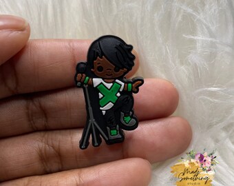 Zwarte Joy-krokodillenbedel voor jongens | Schoenbedel Little Man