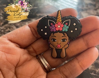 Magische schoenbedel zwarte meid | Melanin Pride-klompaccessoire