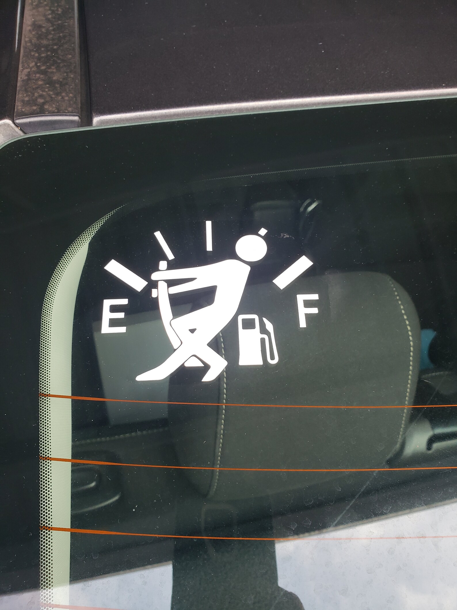 Funny gas gauge guy & available in a girl Etsy