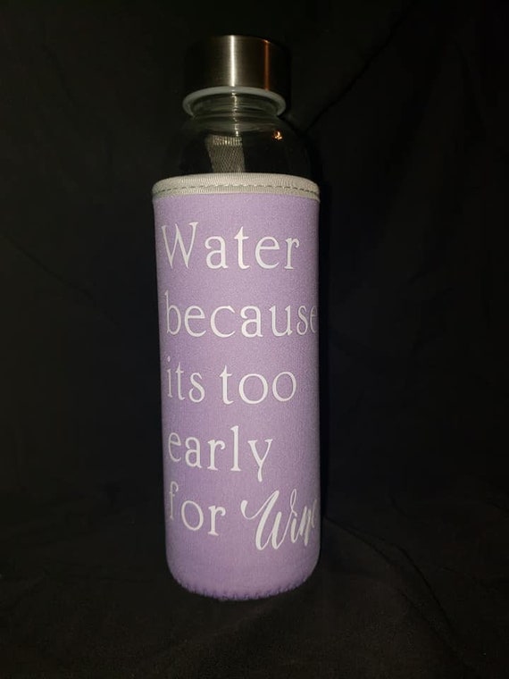 etsy glass water bottle