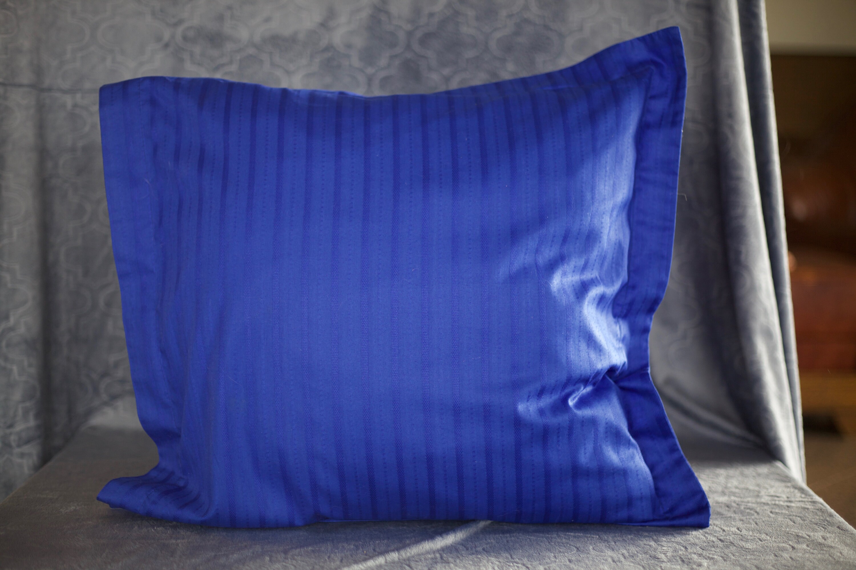 Dark blue pillow case and matching colourful pillow case Etsy