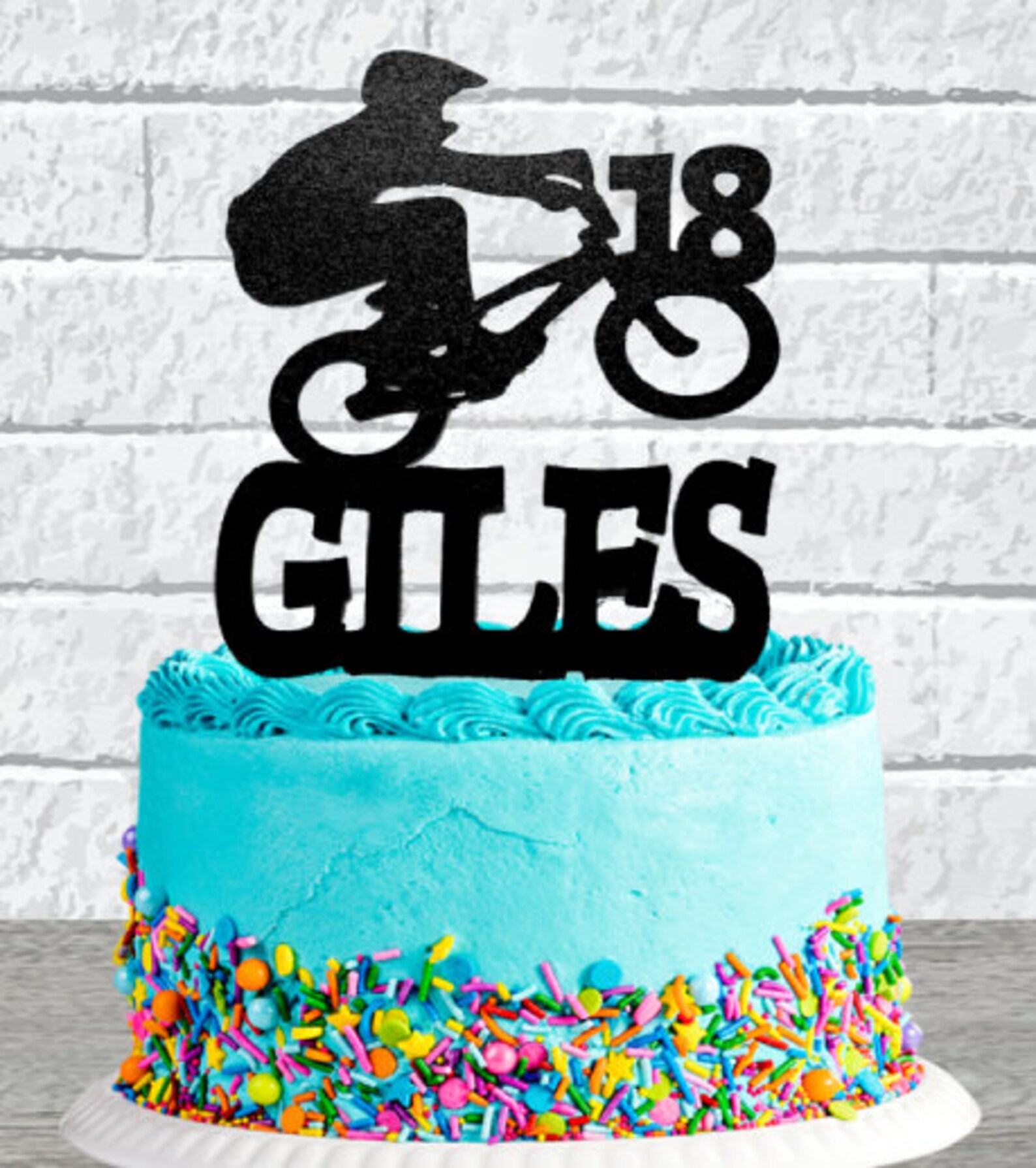 Personalised BMX bike Cake Topper Decoration Etsy
