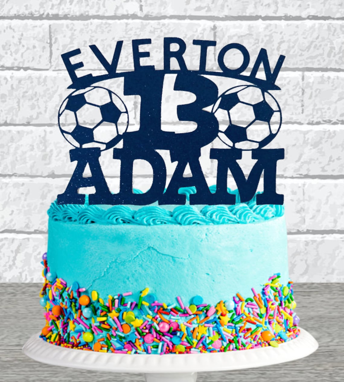 Personalised Football Cake Topper Decoration Etsy