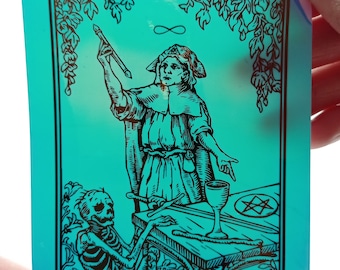 Tarot magick dichroic sticker