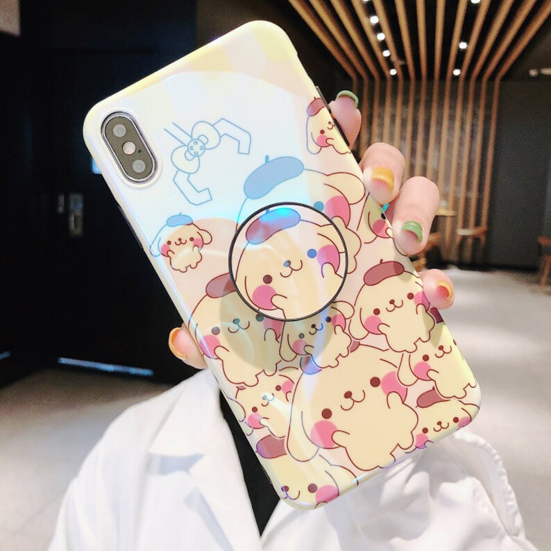 Purin Melody Kitty iPhone Case for iphone 678 Plus X XS XR XSmax 11 Pro Max Cartoon Anime Handmade Lovely 3D Silicone Girls Birthday Gift
