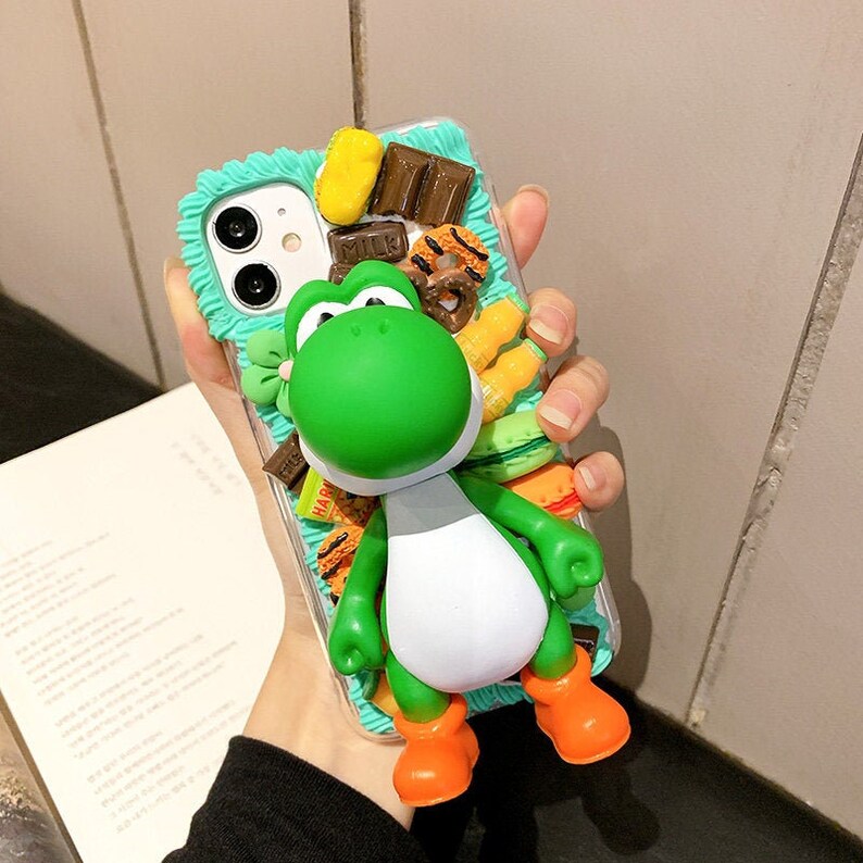 Dragon iPhone Case for iphone 78 Plus X XS XR XSmax 11 12 mini Pro Max Cartoon Anime Gamer Mario|Handmade Lovely 3D Silicone Birthday Gift