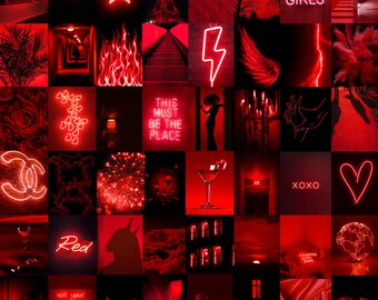 picture Neon Red Aesthetic Widgetsmith neon red etsy
