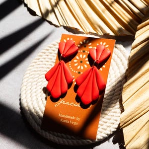 ROJO  earrings | clay earrings | tiles | mexican earrings | statement | for her | summer