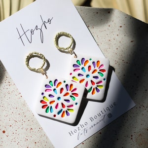 HUICHOL earrings | inspired | clay earrings | handmade | mexican | mexico | bridal | talavera