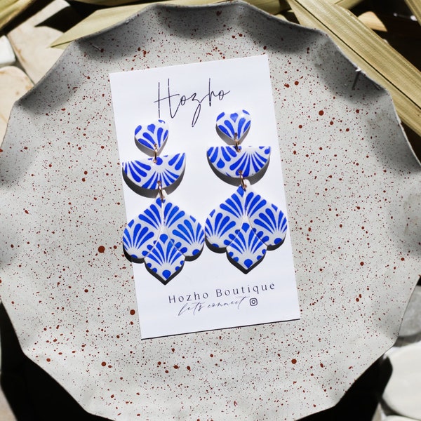 AGÜITA ESCONDIDA | clay earrings | handmade | summer | santorini | talavera | for her