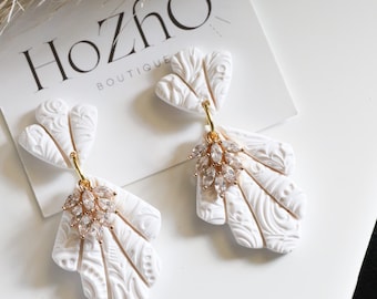 Bethany bridal earrings | clay earrings | handmade | bridal earrings | boho