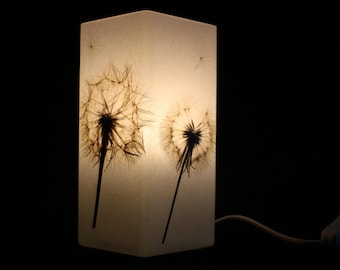 Lampe mit gepresster Riesen-Pusteblume, Lampa med pressad jättemaskros