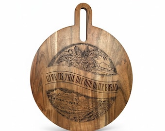 Acacia Wood Charcuterie Board, Daily Bread Wedding, House Warming, Christmas Birthday