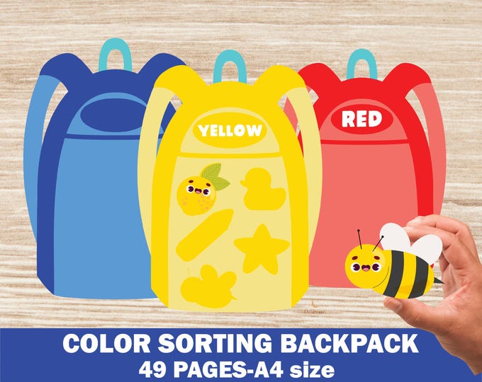 Color Sorting Activity Printable/ Colour Matching for Toddlers ...