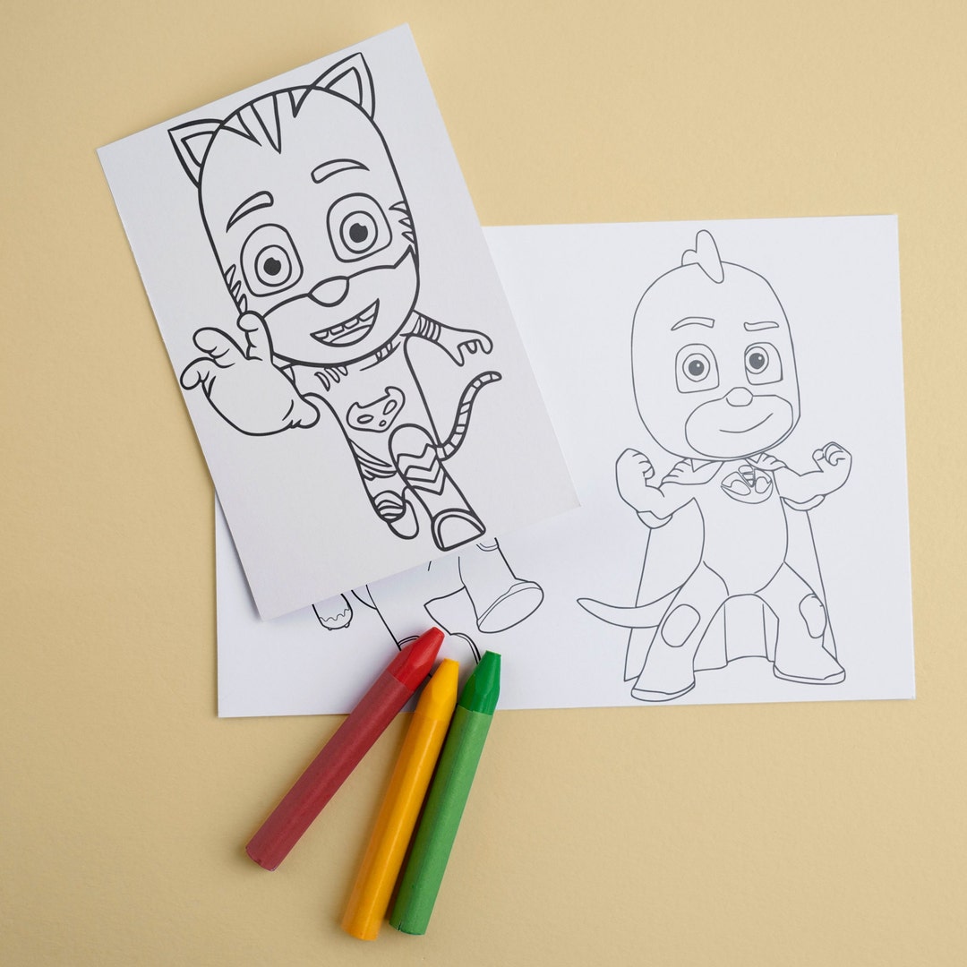 20 Pj Masks Coloring Book for Kids, Toddlers, Printable Coloring Pages