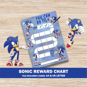 Sonic Belohnung Tabelle Aufkleber Tabelle Kinder Töpfchen Verhalten Tabelle Ziele Sofortiger Download Sonic Belohnung Tabelle Kleinkind Vorschul Sonic