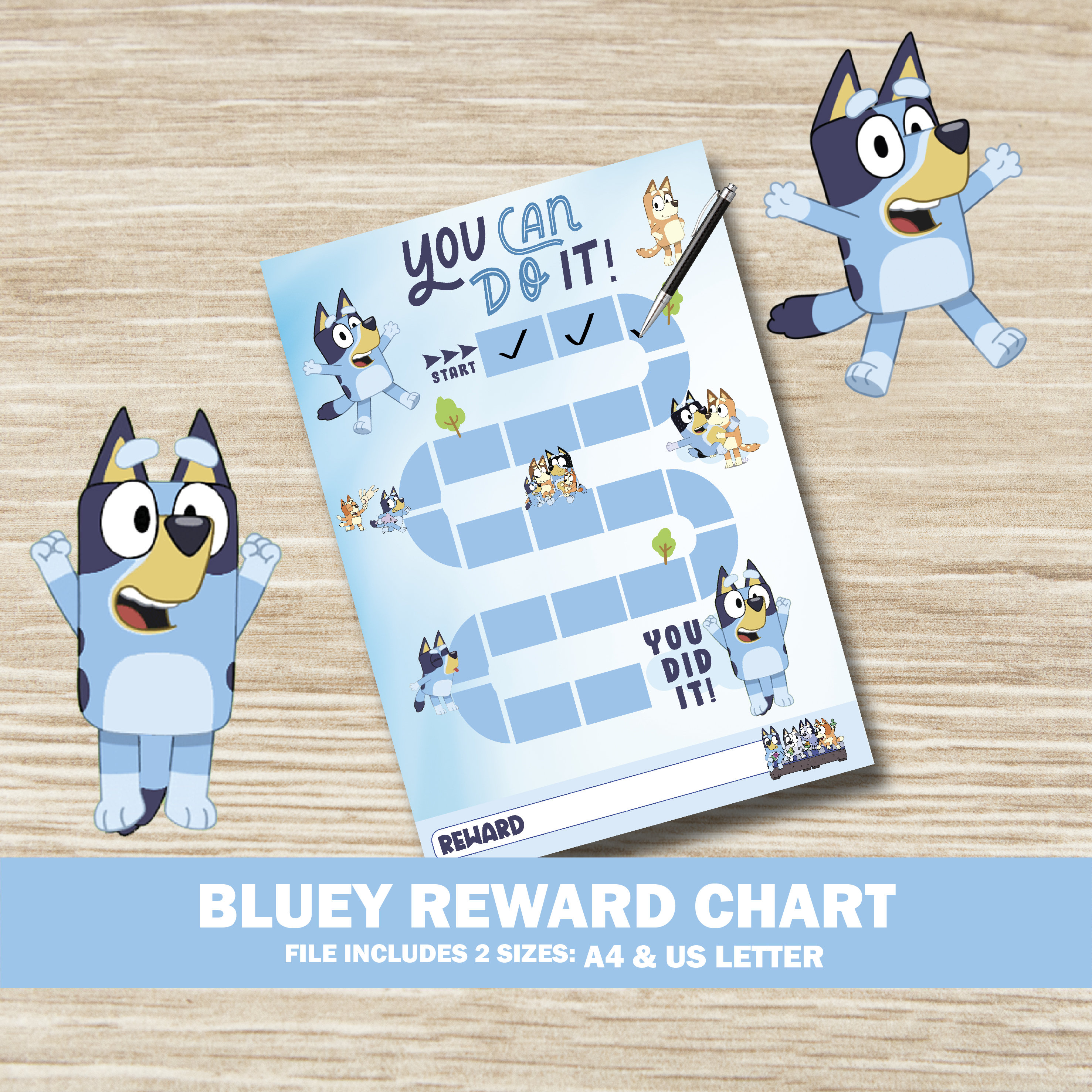Bluey Potty Training Chart 