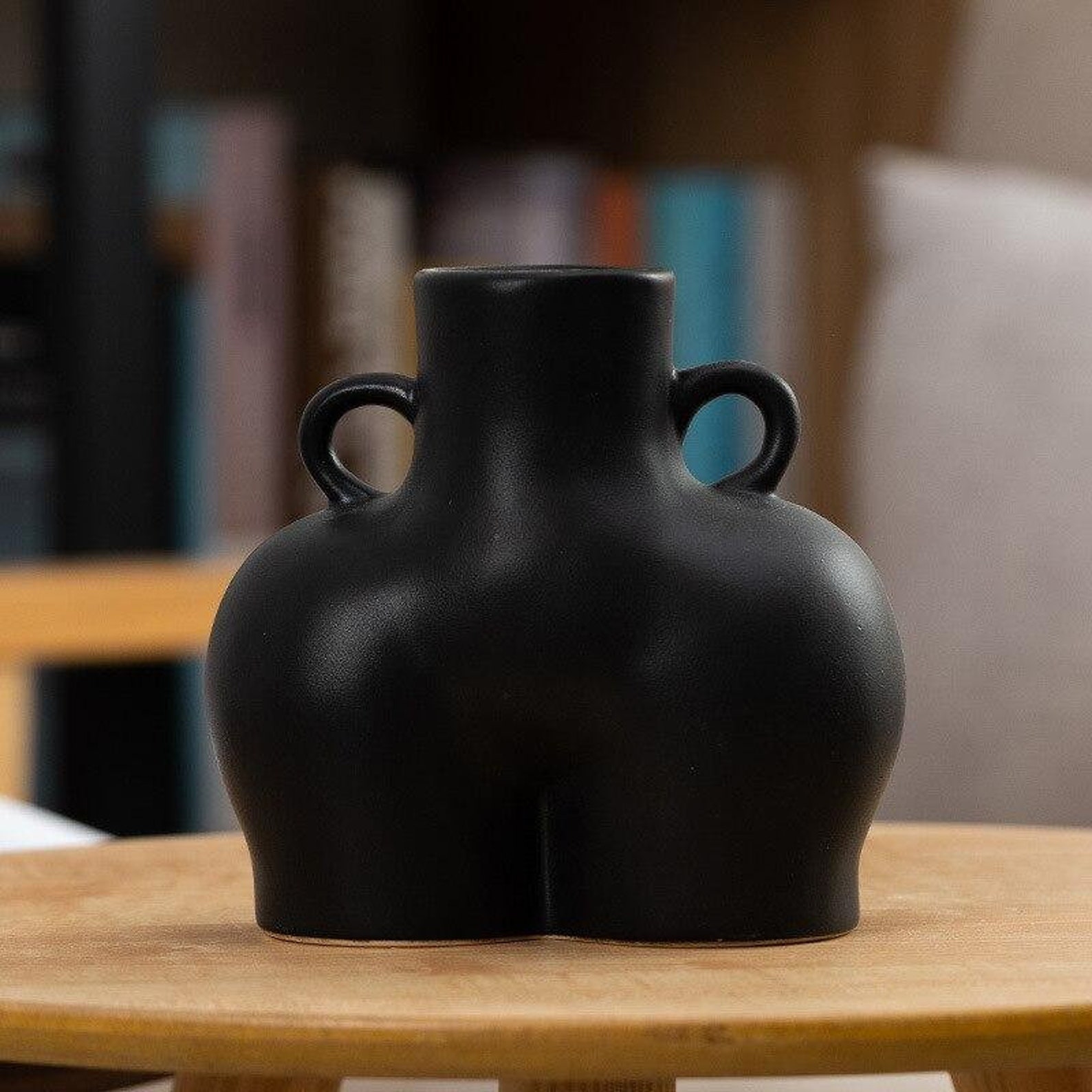 Ceramic Body Vase Black Gloss or Matte Etsy