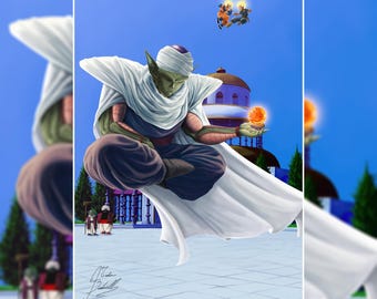 Piccolo (serie de 3 estrellas Hijos de Vegete) - Impresión artística