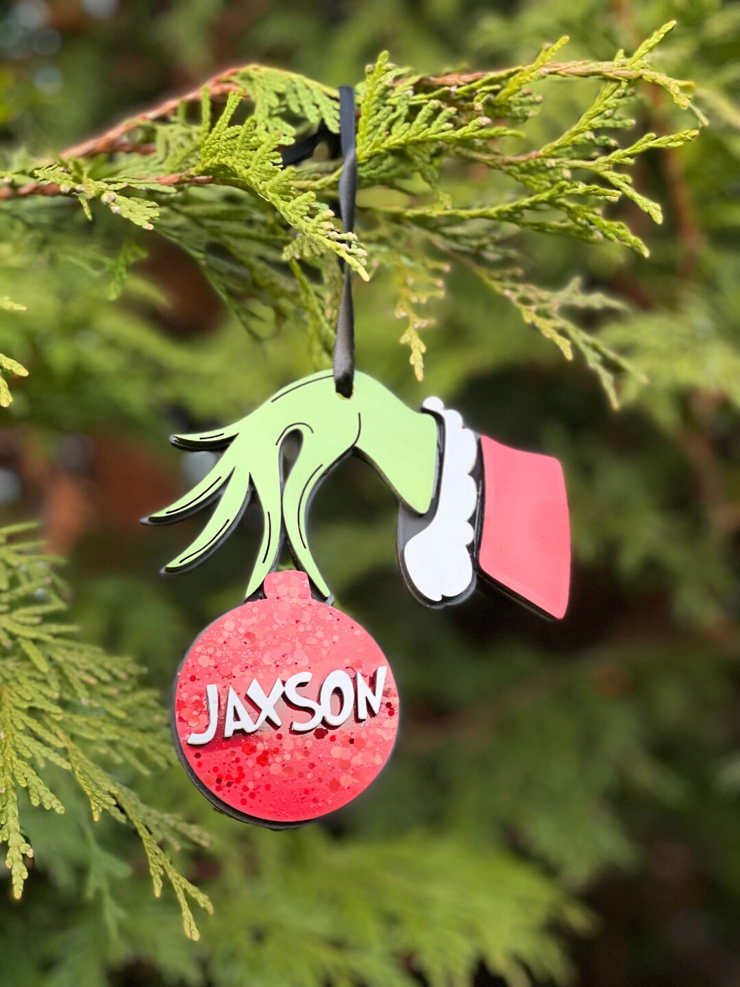 Personalized Grinch Ornament Etsy