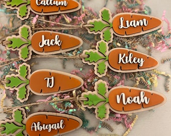 Personalized Easter Basket Carrot Ornaments