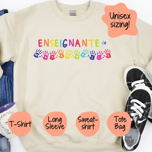 Chemise professeur de français, T-shirt professeur de maternelle, Pull pour la rentrée, Premier jour, T-shirt d'appréciation, Sac fourre-tout, Manches longues, Sweat-shirt