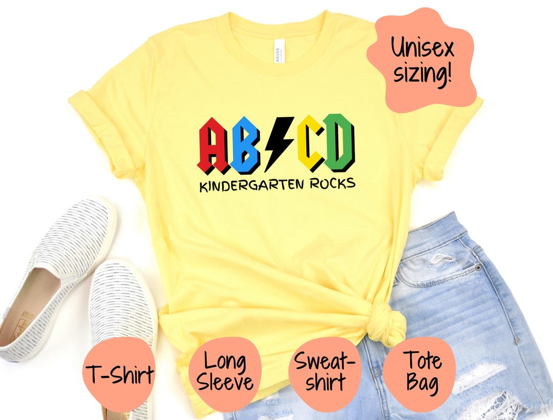 ABCD Kindergarten Rocks T-shirt, Fun Kindergarten Shirt, Appreciation ...