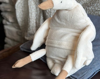 Weighted plush with microwavable pouch, Weighted goose soft toy for comfort, weighted plush for relaxation and sleep, adult comfort plush,