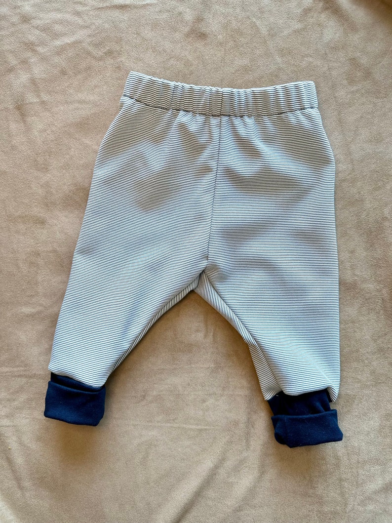 Baby's progressive jogging style pants Rayé fin marine